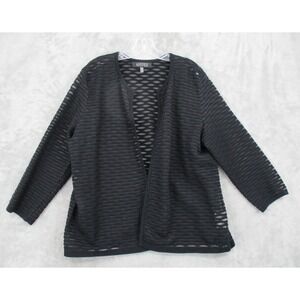 Kasper Sweater XL Semi Sheer Cardigan Career Lightweight Minimalist Office Sheer